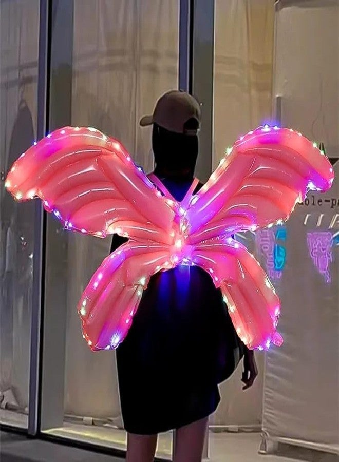 kunya® Baby Girl's Fairy Butterfly Wings Costume Butterfly Fairy Angel Wing, Wand And Hairband (Multi Led Ballon)(Batteries Not Included) - Image 5
